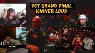 Pros And Streamers React To Optic Losing Moment  " Loud Winning Moment " VCT Grand Final 2022