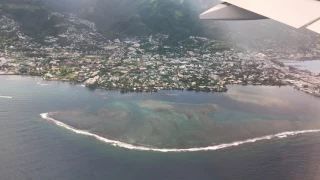 Tahiti, French Polynesia - Landing at Fa'a'ā International Airport HD (2017)