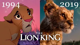 LION KING 🐗 side to side COMPARISON [1994 vs 2019] | El Rey Leon Trailer