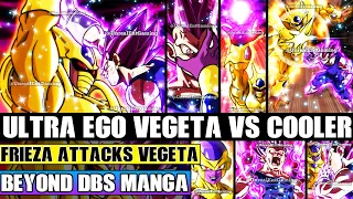 Beyond Dragon Ball Super Ultra Ego Vegeta Vs Golden Cooler Begins! Golden Frieza Attacks Vegeta