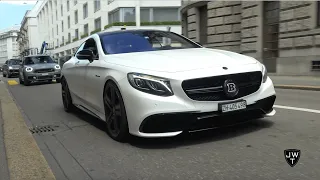 (BRABUS) Mercedes-Benz S63 AMG Coupe in Zurich! Exhaust SOUNDS!