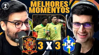 BRASIL GARFADO, MENINO ENDRICK ILUMINADO, DORIVAL EMBRAZADO! (react Espanha 3 X 3 Brasil)