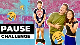 PAUSE CHALLENGE (Brother VS Sister) | Rimorav Vlogs