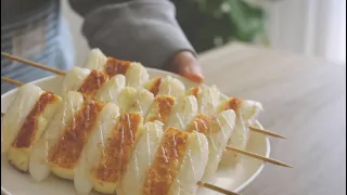 Korean Grilled Cheese Rice Cake Skewers 치즈떡꼬치 | STREET FOOD | food diary