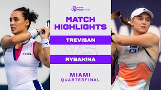 Martina Trevisan vs. Elena Rybakina | 2023 Miami Quarterfinal | WTA Match Highlights