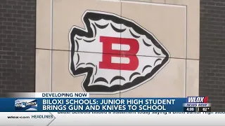 Biloxi Junior High student brings gun, knives to school