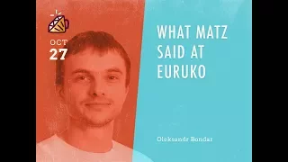 What Matz said at EuRuKo?