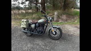 2022 Royal Enfield Classic 350 Reborn -Signals Edition - Military Canvas Bags And Frame Rail Fit!