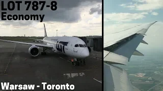 LOT Polish Airlines Boeing 787-8 Full Flight | Economy | Warsaw to Toronto
