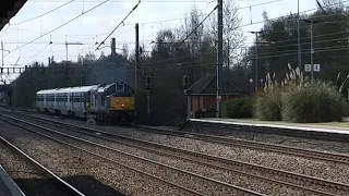 37800 + 365528 today ECS move Hornsey EMUD to Ely MLF Papworth Sidings 14/04/21