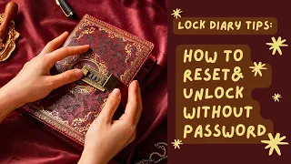How to Reset & Unlock without Code | Tiefossi Lock Diary | Combination Lock Instructions 2024