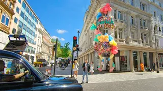 London Upmarket Mayfair and Soho, Spring Walk in Central London Streets