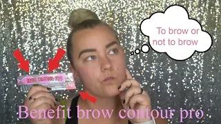 NEW! BENEFIT COSMETICS BROW CONTOUR PRO PENCIL! FIRST IMPRESSION REVIEW DEMO