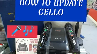 PLATINUM KARAOKE CELLO ,HOW TO UPDATE (TUTORIAL) @PlatinumKaraokeOfficial