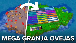 Construyendo una Isla para 1000 Ovejas en Minecraft