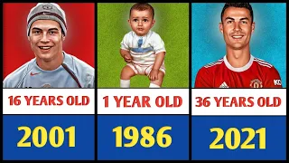 Cristiano Ronaldo 😎 : Cristiano Ronaldo's transformation from 1 to 39 years old is very different 😱