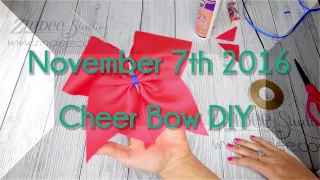 How to Make a Cheer Bow!  EASIEST way and no sewing!