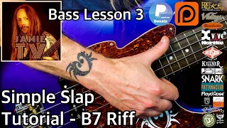 Simple Slap Bass Tutorial 3 - Slapping Over A B7 Chord