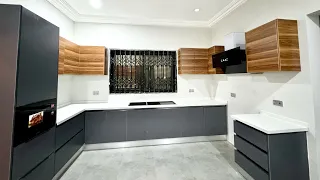 All new luxury kitchen cabinet installation in 2024-Building in Ghana 🇬🇭