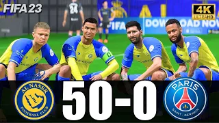 FIFA 23 - MESSI, RONALDO, MBAPPE,HAALAND, NEYMAR ALL STARS | AL NASSR 50-0 PSG