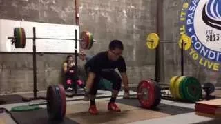 Max out day. Snatch and clean and jerk 95/120kg