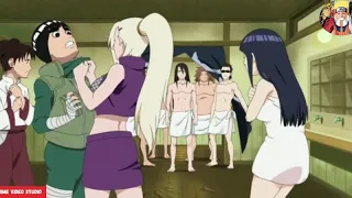 Naruto intenta espiar en el baño de mujeres, Sakura tiene envidia de los pechos de Hinata - Sub Esp