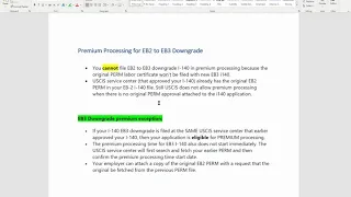 EB2 to EB3 downgrade - Is Premium Processing allowed ?