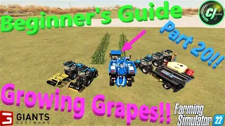 Farming Simulator 22! | Beginner's Guide Part 20! | Growing Grapes! | #FS22 | #CJFarms