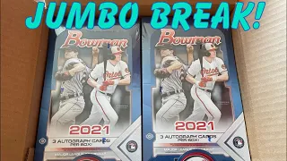 2021 BOWMAN JUMBO CASE BREAK x 4!  THREE AUTOS PER BOX!