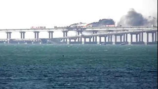 Crimea bridge blast damages key Russian supply route; 3 dead