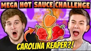 MEGA HOT SAUCE CHALLENGE (ft. Teens React Cast)