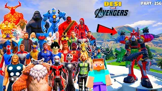 DESI Avengers and Surtur Attack on Giant Power Ranger Monster and Electric Man in GTA 5 |GTA V #256