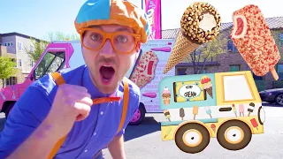 Blippi explora un camión de helados | Blippi Españo | Aprende Colores y Objetos | Compilacion