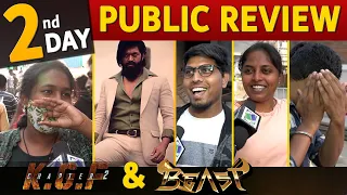 Day 2 KGF Chapter 2 Public Review | KGF2 & Beast | Yash | #KGF2 | KGF Chapter 2 Review