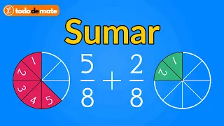 🍰 ✏️ Sumar 5/8 + 2/8 | ¿Cómo sumar fracciones? 😃