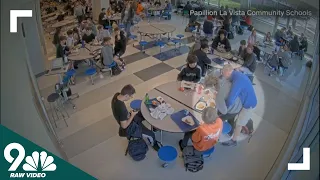 Caught on camera: Teacher saves student choking during lunch