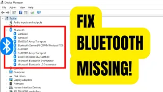 Fix Bluetooth Not Showing in Device Manager Icon Missing in Windows 11/10/8/7 | Easy Troubleshooting