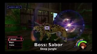 KH Final Mix (KH HD I.5 + II.5 ReMIX - PS4) - Deep Jungle - Boss: Sabor (First Battle)