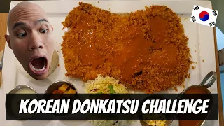 Korean KING Donkatsu 돈까스 (Pork Cutlet) Challenge EPIC FAIL | Seoul, South Korea