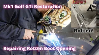 Repairing Rotten Boot Slam Panel - Golf Episode 30 Volkswagen Mk1 Golf GTI Resto