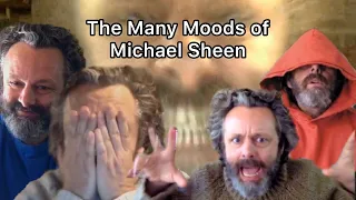Michael Sheen displaying a fluctuation of moods in Staged