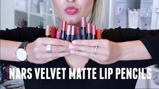 NARS Velvet Matte Lip Pencil Swatches (On Lips)