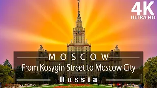 [4K] Driving tour of Moscow 2022, Russia: from Kosygin St to Moscow city