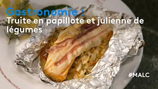 Gastronomie : truite en papillotte et julienne de légumes