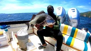 HAND LINE FISHING AT 300 FEET DEEP FOR RED SNAPPER - Down The Islands - Trinidad, Caribbean