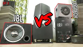 Logitech versus JBL subwoofer sound & bass test [Ep 2]