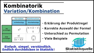 Kombinatorik - Variation/Kombination - einfach erklärt