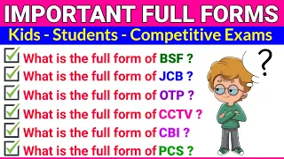 Full Form | Most useful Full Forms | Abbreviations | Stands for | General knowledge | Full Form List