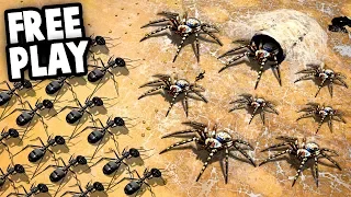 Conquering the SPIDER ARMY!  NEW Free Play Mode (Empires of the Undergrowth)