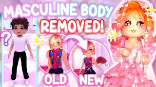 Players Are VERY UPSET! MASCULINE BODY TYPES REMOVED FOREVER! OLD Vs NEW 👑Royale High Updates ROBLOX